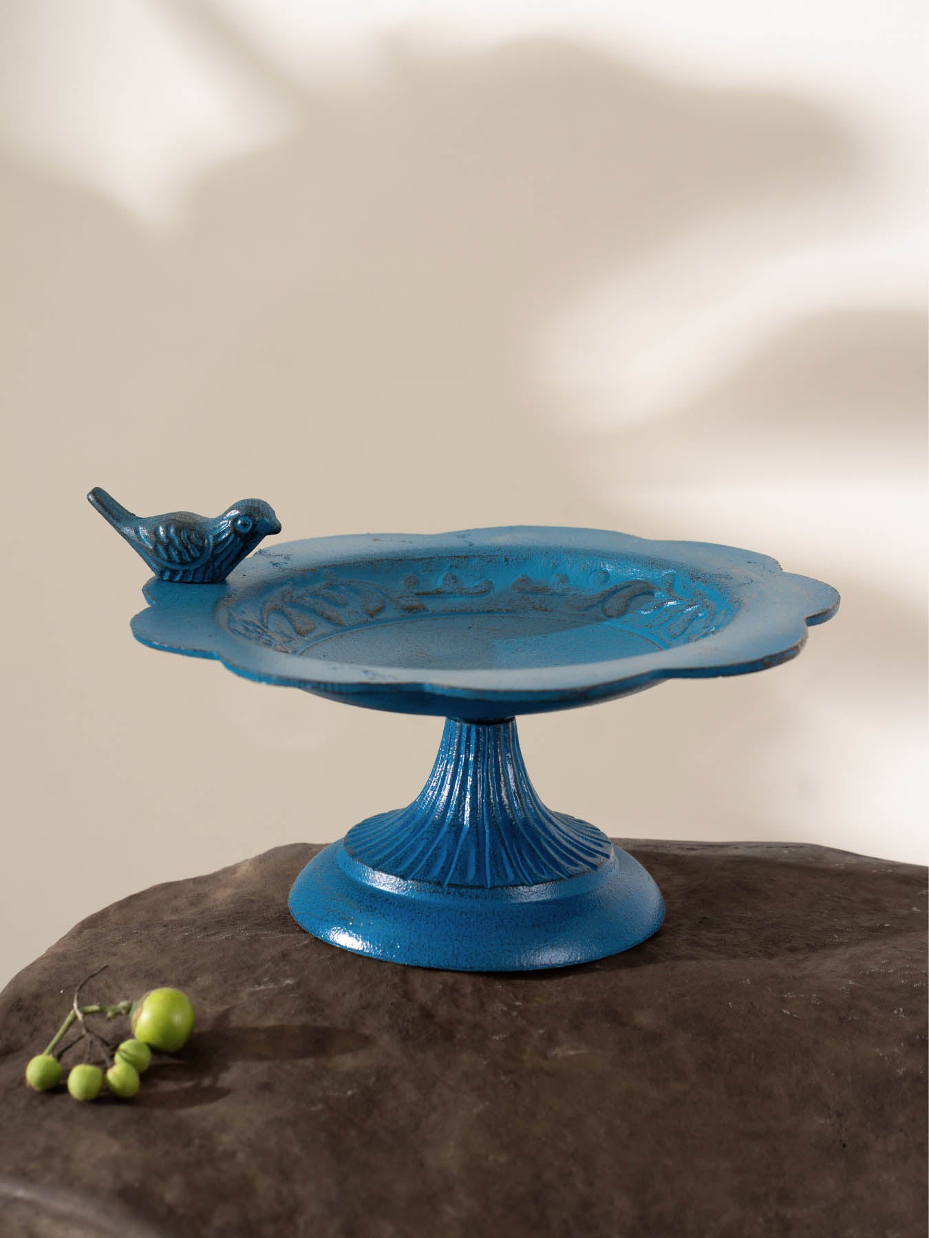 Bird Bath Leaf Pattern Platter