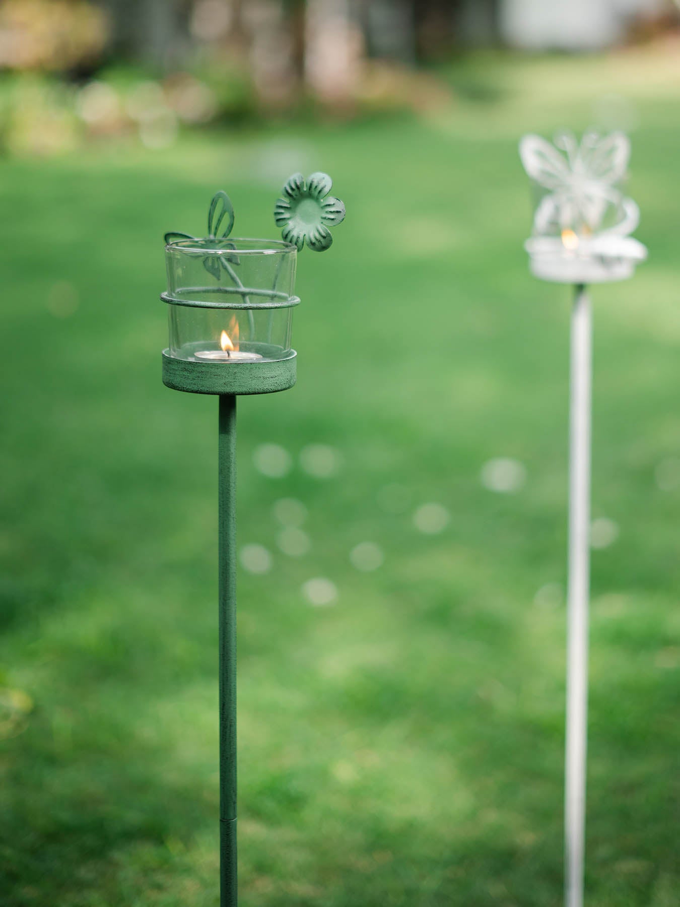 Flower & Butterfly Tealight Stick (Set Of 2)