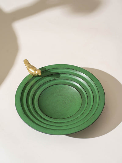 Golden Motif Bird Bath
