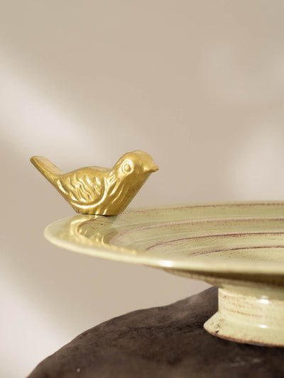 Golden Motif Bird Bath