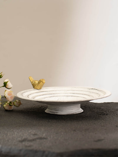 Golden Motif Bird Bath
