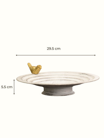 Golden Motif Bird Bath
