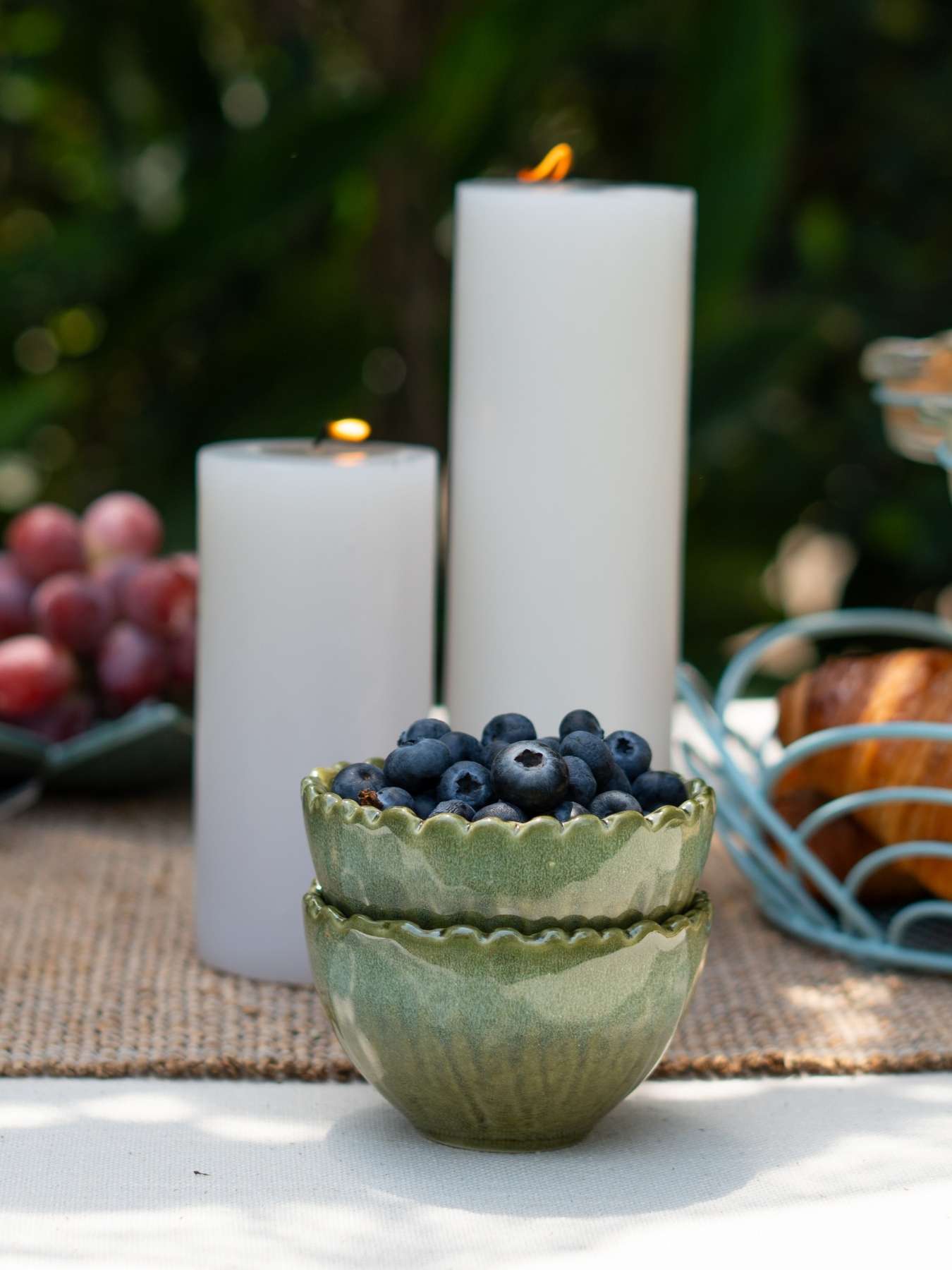 Green Nut Bowl (Set of 2)