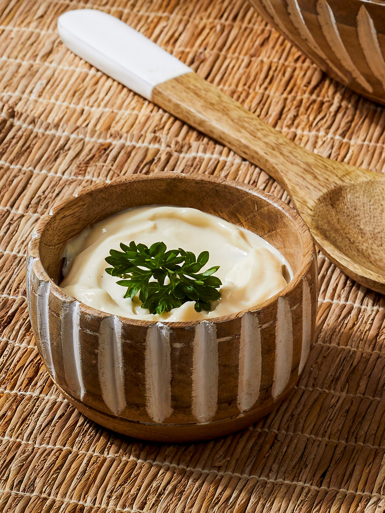 Striped Wood Nut Bowls