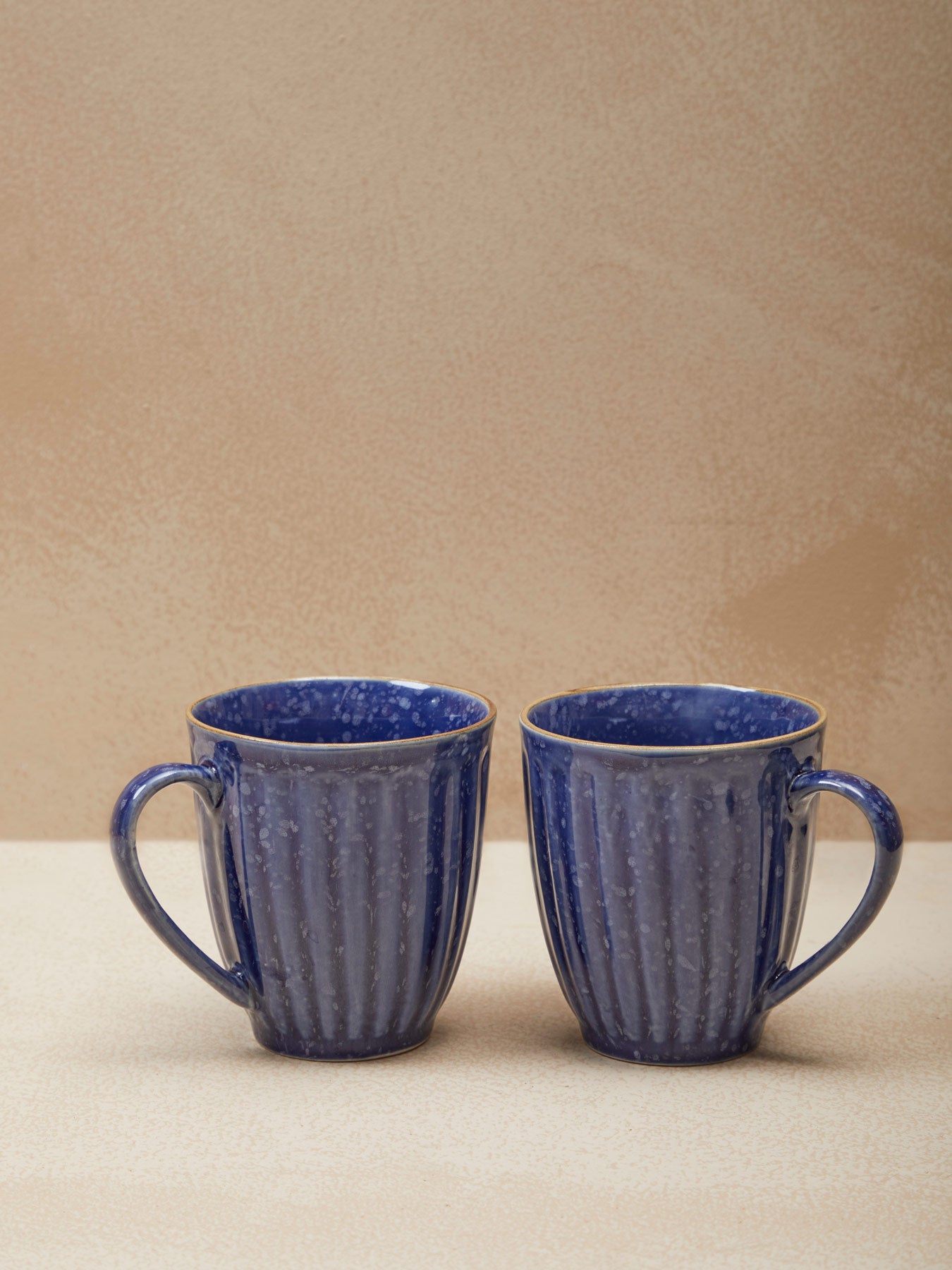 Royal Blue Textured Mugs (Set of 2)