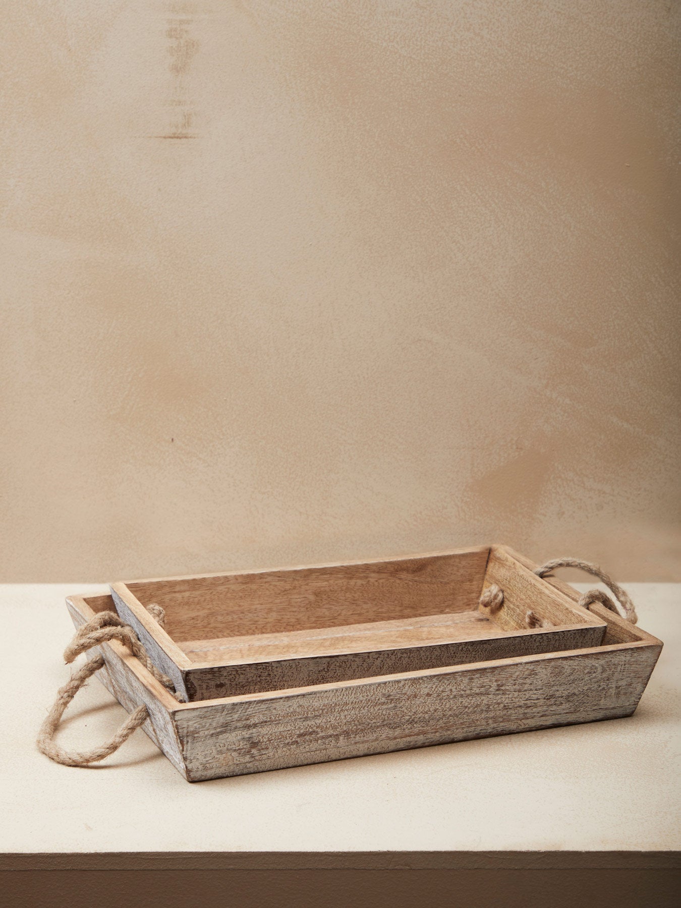 Bread Basket With Rope Handles (Set of 2)